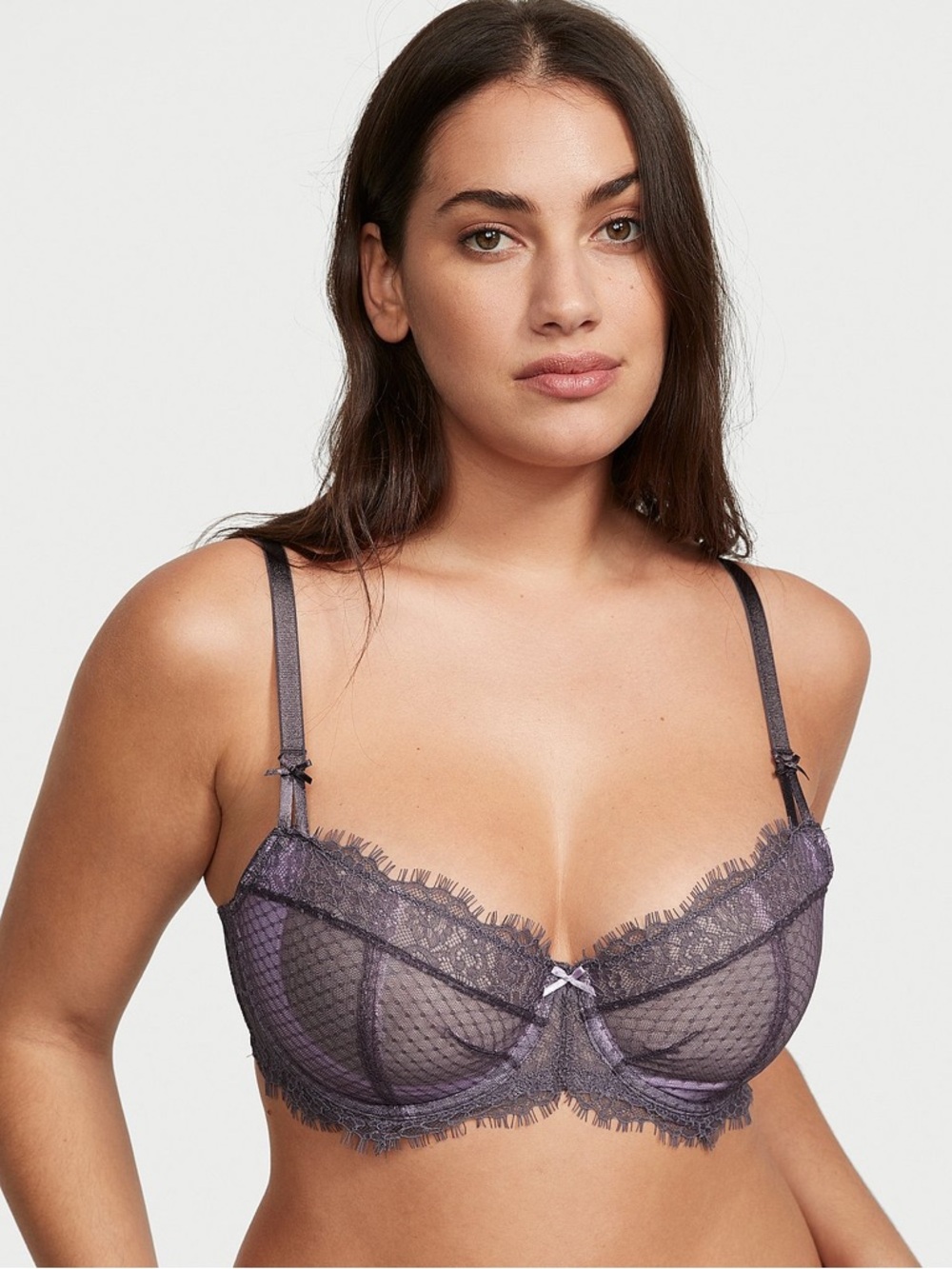 Victoria's Secret Lavender Lace Balconette Bra